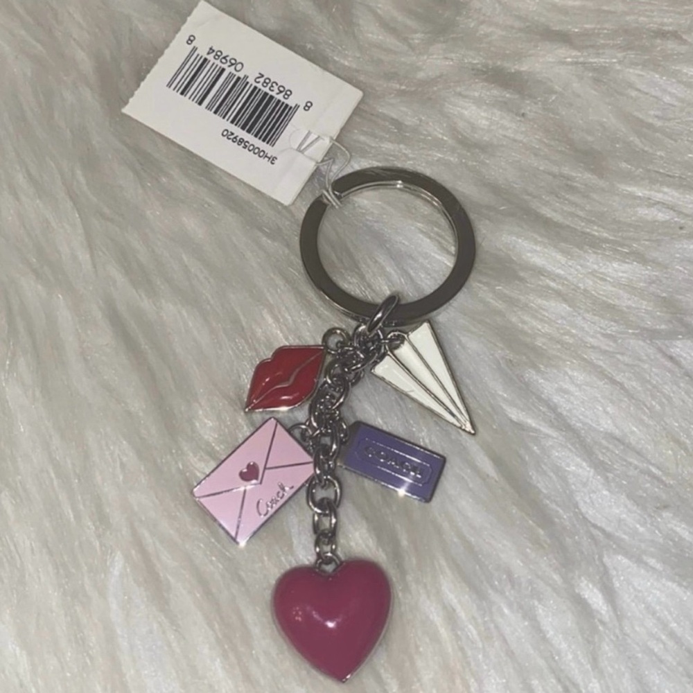Coach Heart LOVE LETTER Keychain
